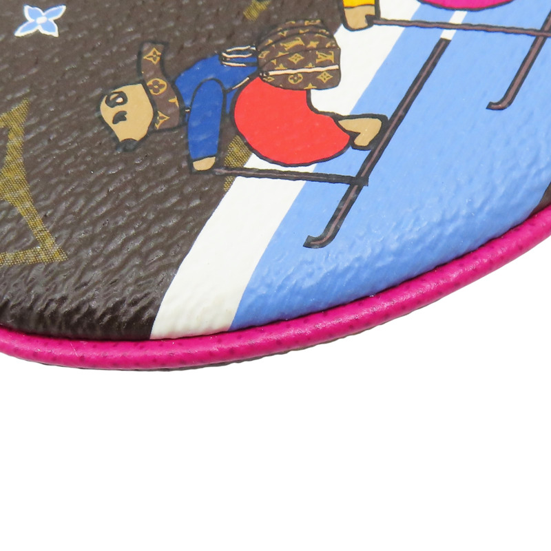 棕色 原花帆布 滑雪小熊 拉鍊零錢包 M63331【LOUIS VUITTON LV 路易威登】 M63331-7