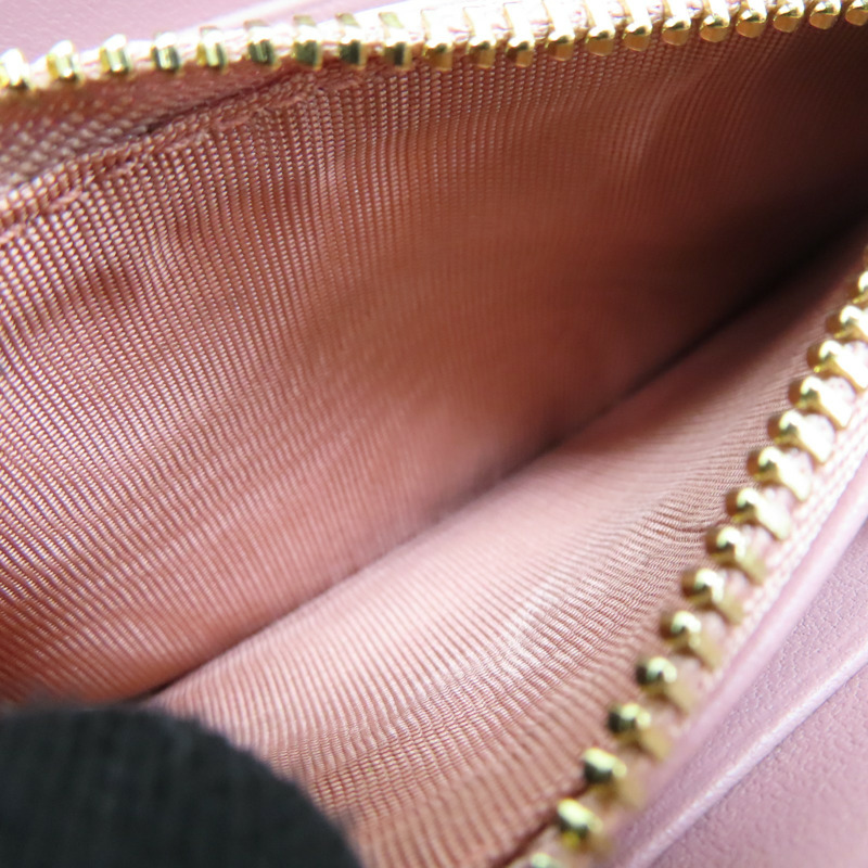 粉色羊皮 Lady Dior Voyageur 拉鍊零錢包【Dior 迪奧】-5