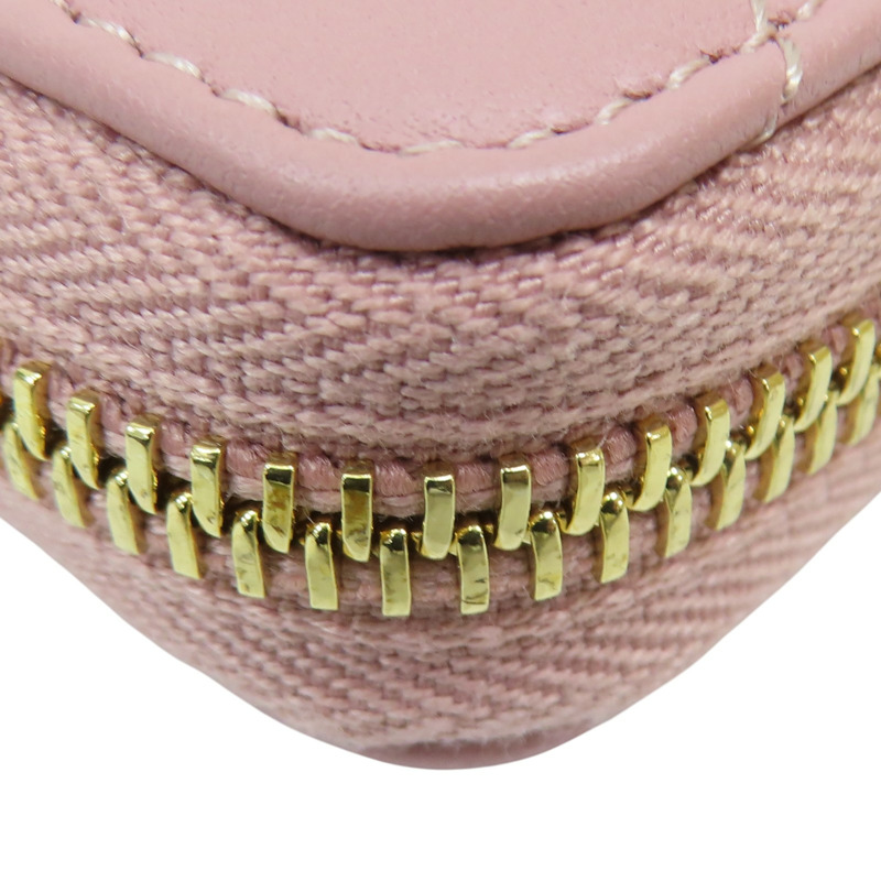 粉色羊皮 Lady Dior Voyageur 拉鍊零錢包【Dior 迪奧】-9