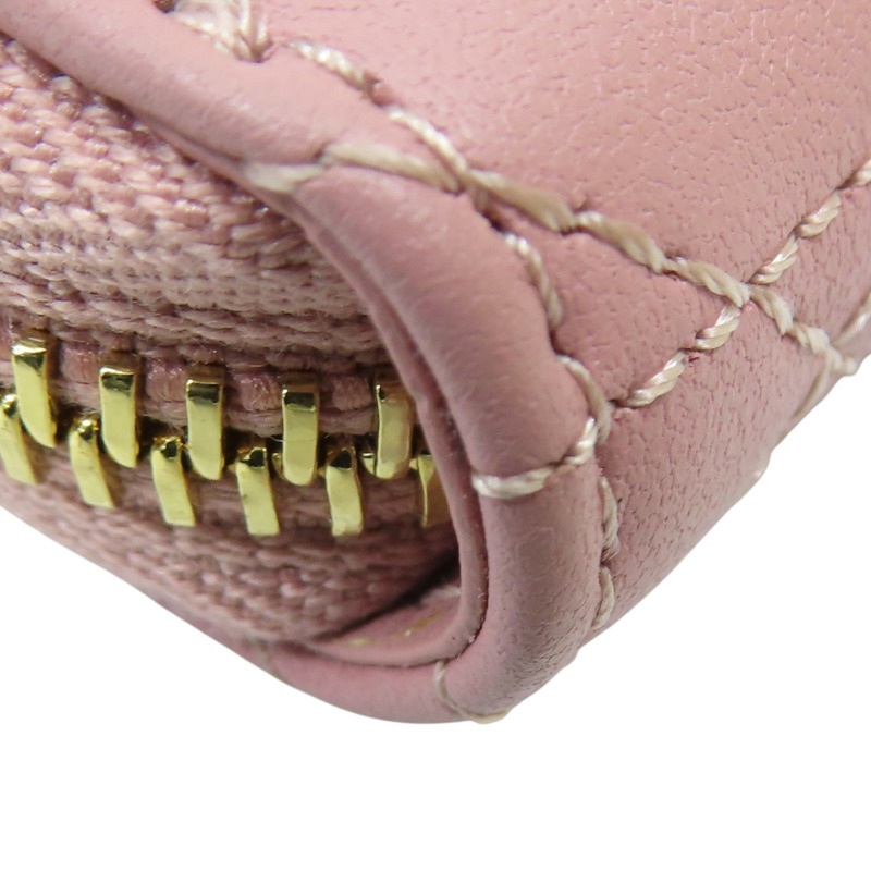 粉色羊皮 Lady Dior Voyageur 拉鍊零錢包【Dior 迪奧】-11