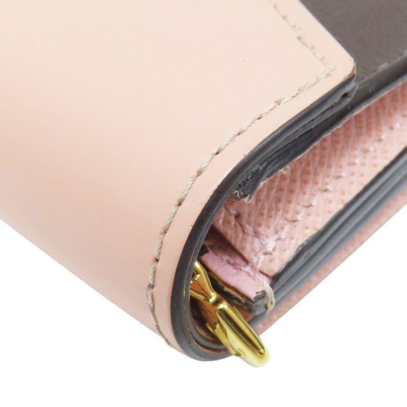 棕色 原花帆布 粉色牛皮 Portefeuille Zoe 三折短夾【LOUIS VUITTON LV 路易威登】 M62933-11
