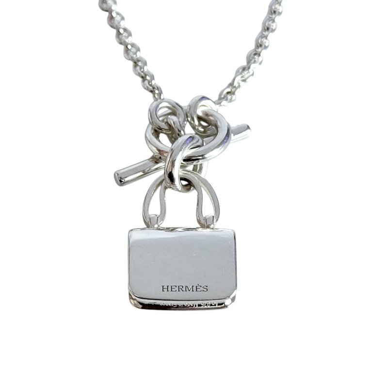 HERMES Amulettes Constance 純銀 頸鏈-5