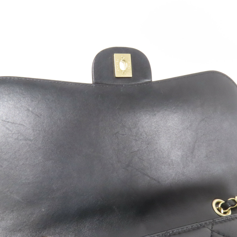 CHANEL 牛皮皮革Shoulder Bag金扣肩背袋-14