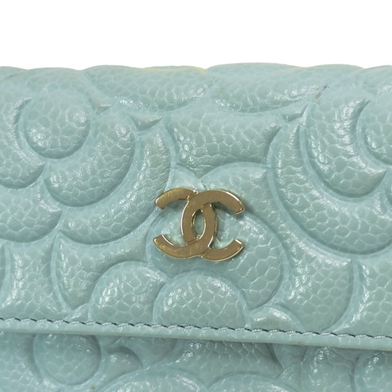 CHANEL CC 山茶花荔枝皮 卡包-1