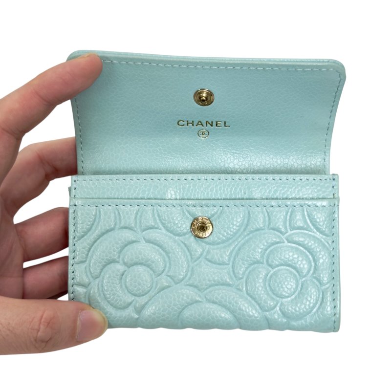 CHANEL CC 山茶花荔枝皮 卡包-9