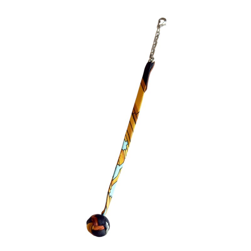 HERMES 絲質 波波球 掛飾-1