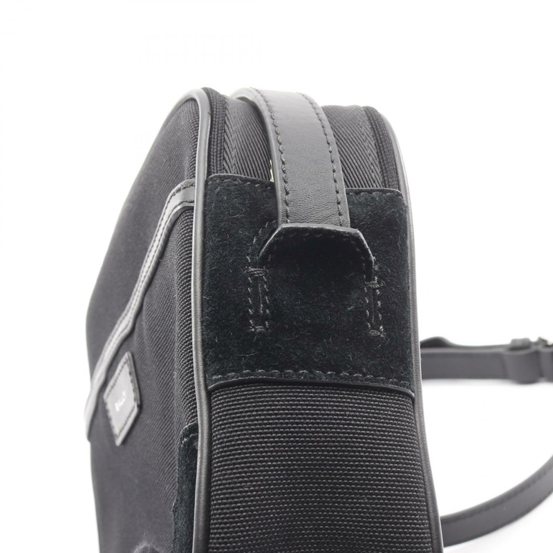 BALLY BORD DAY 肩斜背包 帆布皮革 黑色 二手 男式-6