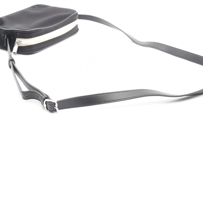 BALLY BORD DAY 肩斜背包 帆布皮革 黑色 二手 男式-8