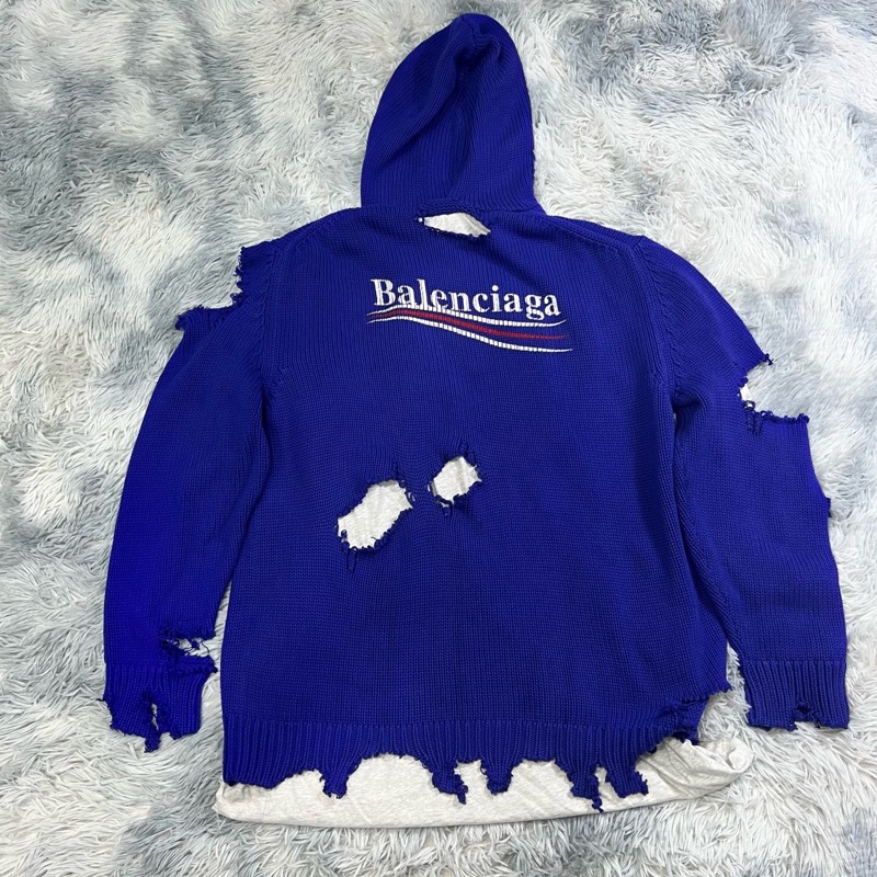 Balenciaga 巴黎世家 假兩件破壞可樂帽T-1