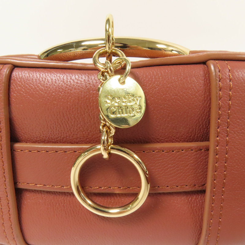 SEE BY CHLOE 牛皮皮革Shoulder Bag金扣肩背袋-7