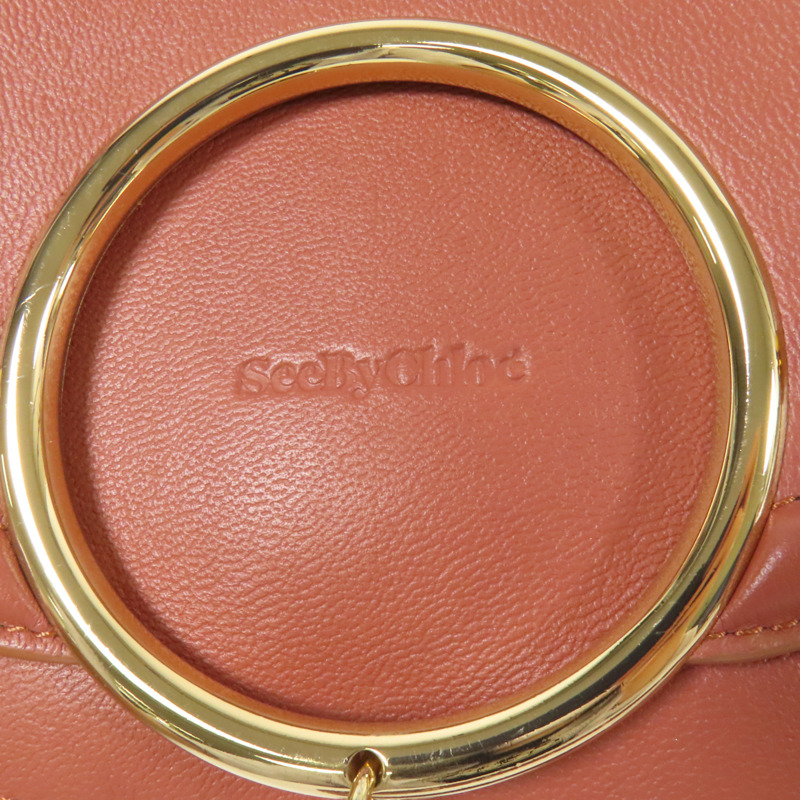 SEE BY CHLOE 牛皮皮革Shoulder Bag金扣肩背袋-8