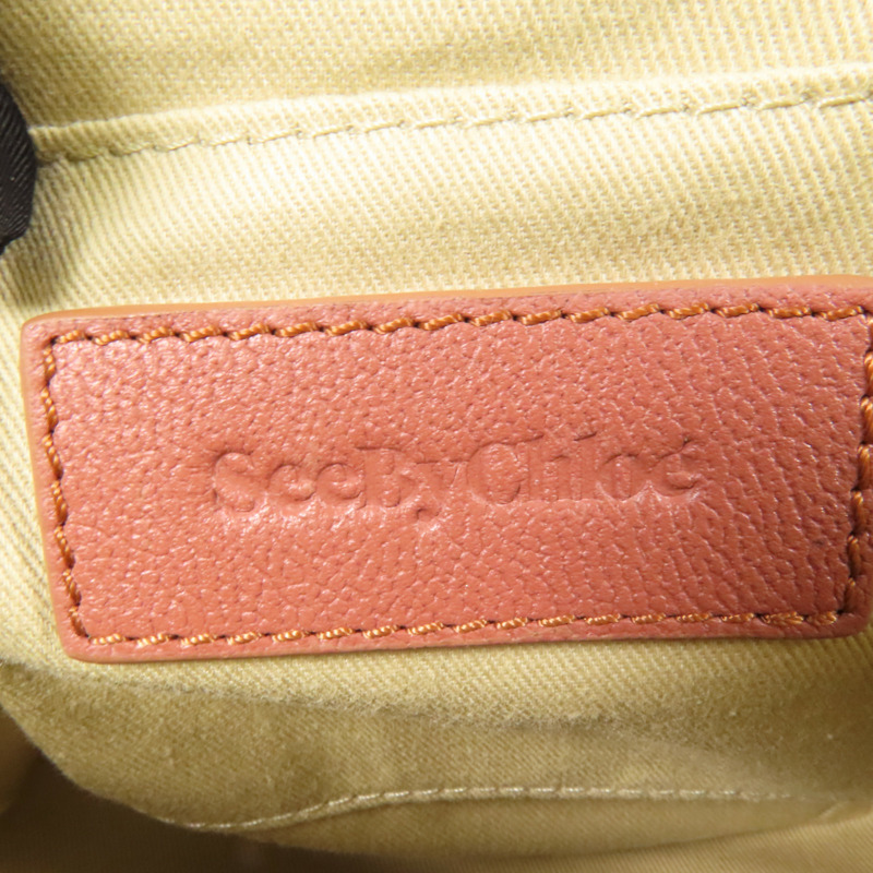 SEE BY CHLOE 牛皮皮革Shoulder Bag金扣肩背袋-9