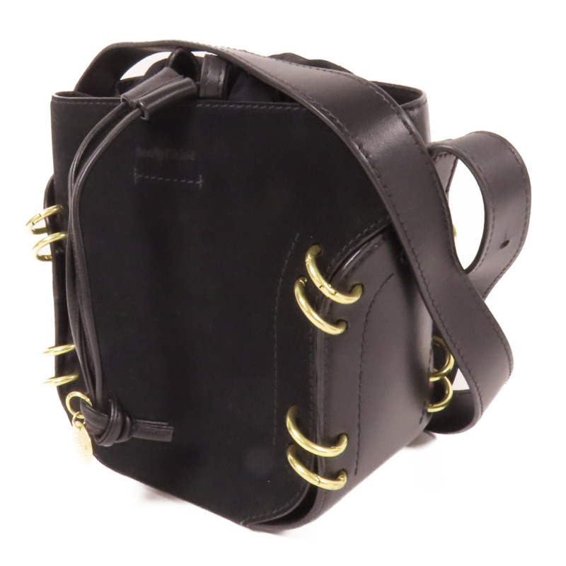 SEE BY CHLOE 麂皮/牛皮皮革Shoulder Bag金扣肩背袋-2