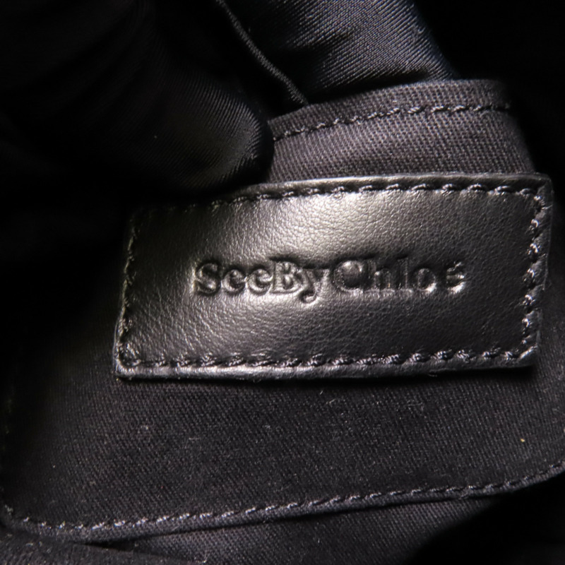 SEE BY CHLOE 麂皮/牛皮皮革Shoulder Bag金扣肩背袋-9