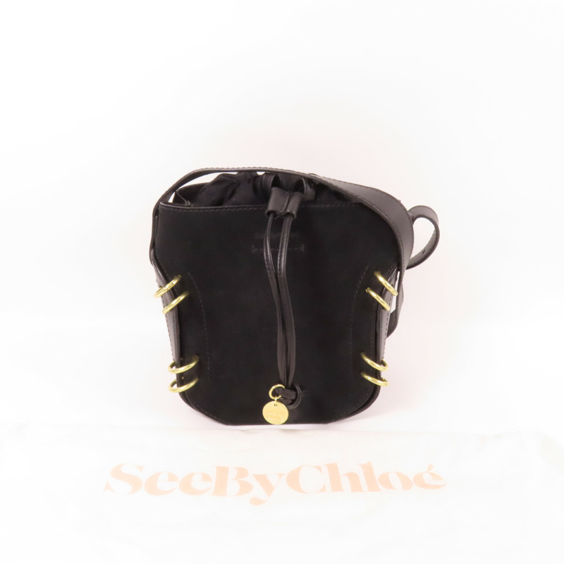 SEE BY CHLOE 麂皮/牛皮皮革Shoulder Bag金扣肩背袋-11