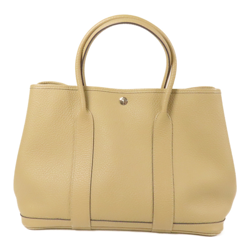 HERMES Negonda皮革Garden Party PM銀扣手挽袋Trench-1