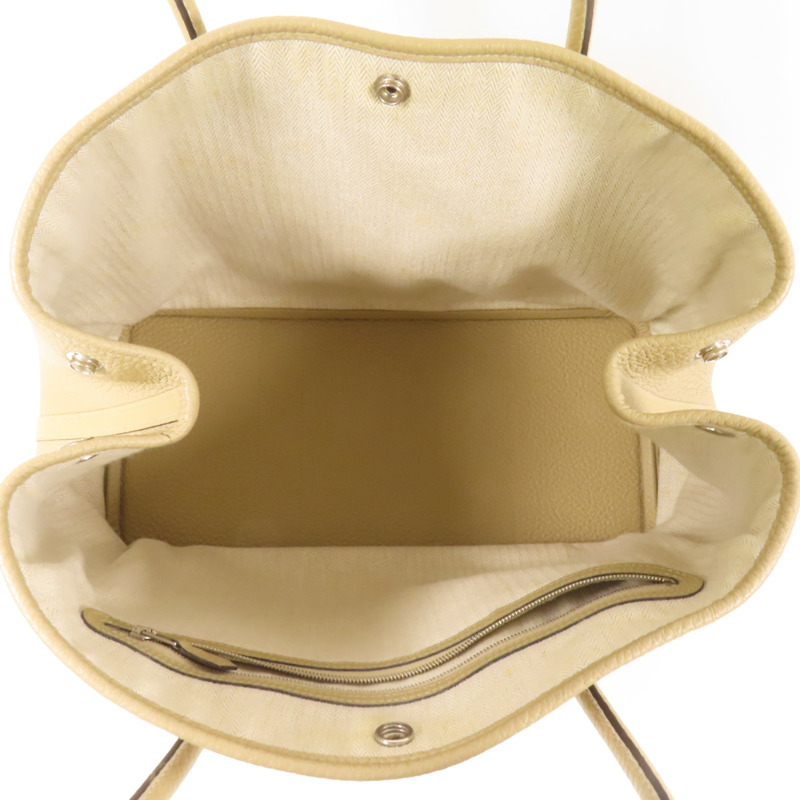 HERMES Negonda皮革Garden Party PM銀扣手挽袋Trench-4