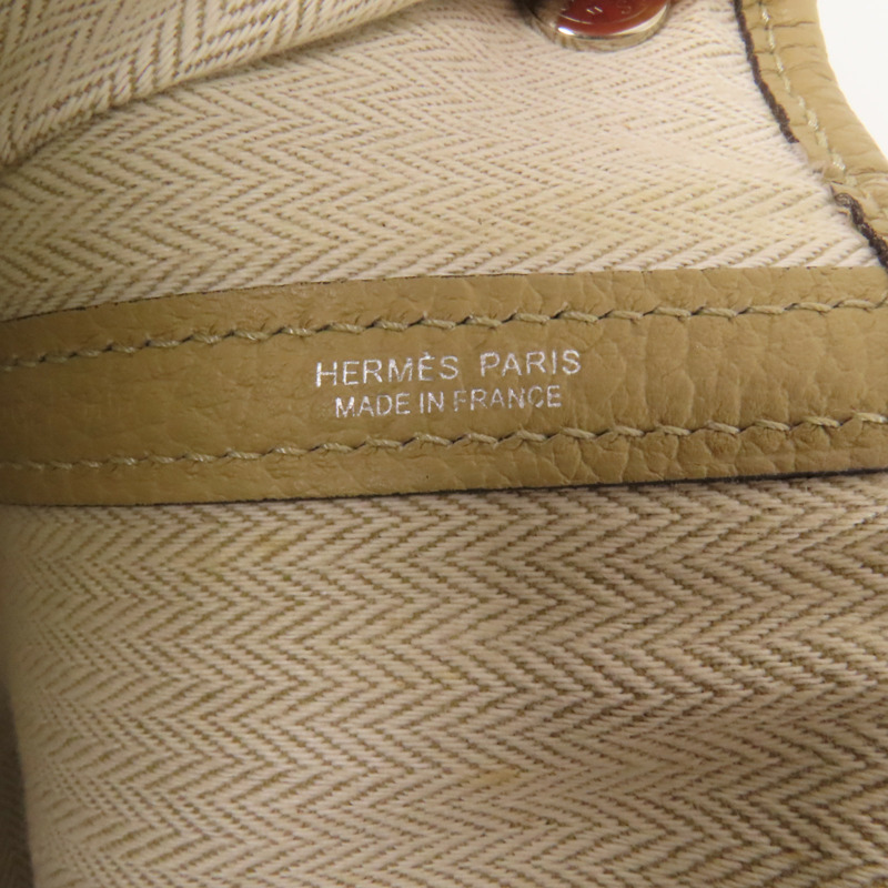 HERMES Negonda皮革Garden Party PM銀扣手挽袋Trench-7