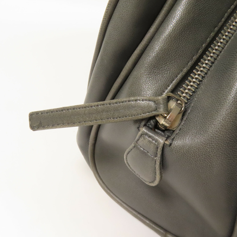 CHANEL 羊皮皮革Chain Shoulder銀扣鏈帶肩背袋-10