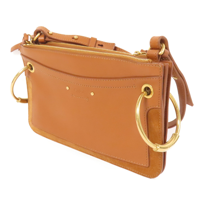 Chloe 麂皮/牛皮皮革Mini Roy金扣肩背袋-2