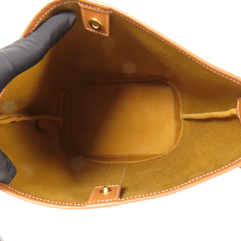 CELINE 塗層帆布Triomphe Bucket金扣肩背袋-4