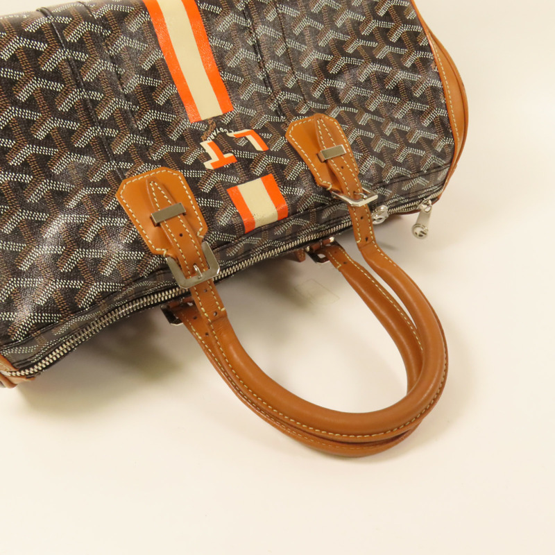 GOYARD 塗層帆布Croisieve 35銀扣手挽袋-5