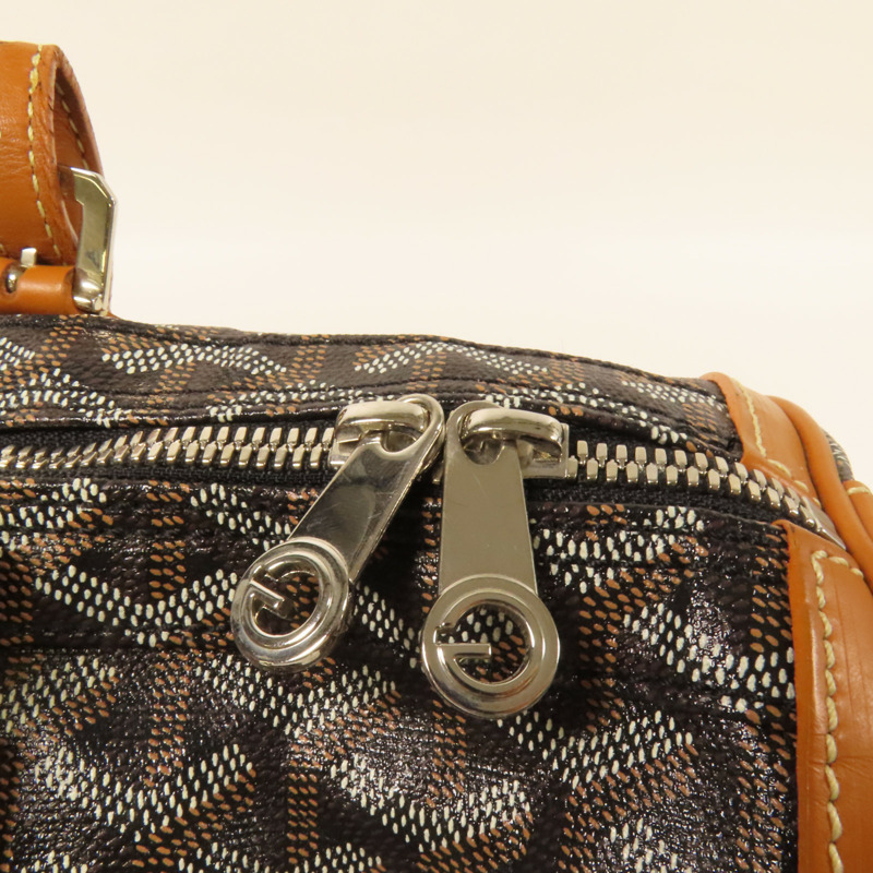 GOYARD 塗層帆布Croisieve 35銀扣手挽袋-6