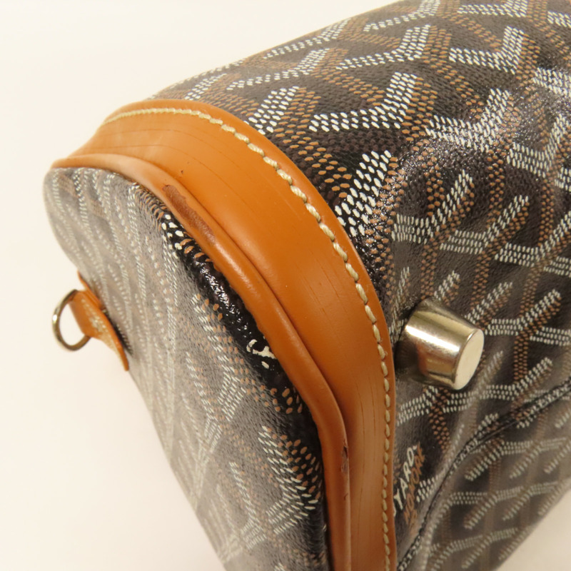 GOYARD 塗層帆布Croisieve 35銀扣手挽袋-11