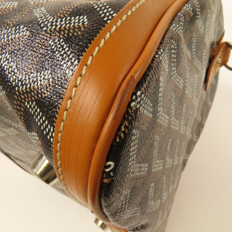 GOYARD 塗層帆布Croisieve 35銀扣手挽袋-14