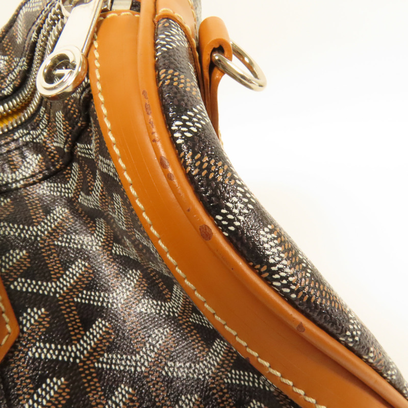 GOYARD 塗層帆布Croisieve 35銀扣手挽袋-17