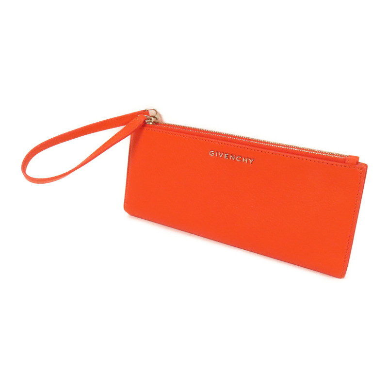 GIVENCHY 牛皮皮革Long Wallet銀扣長錢包-2