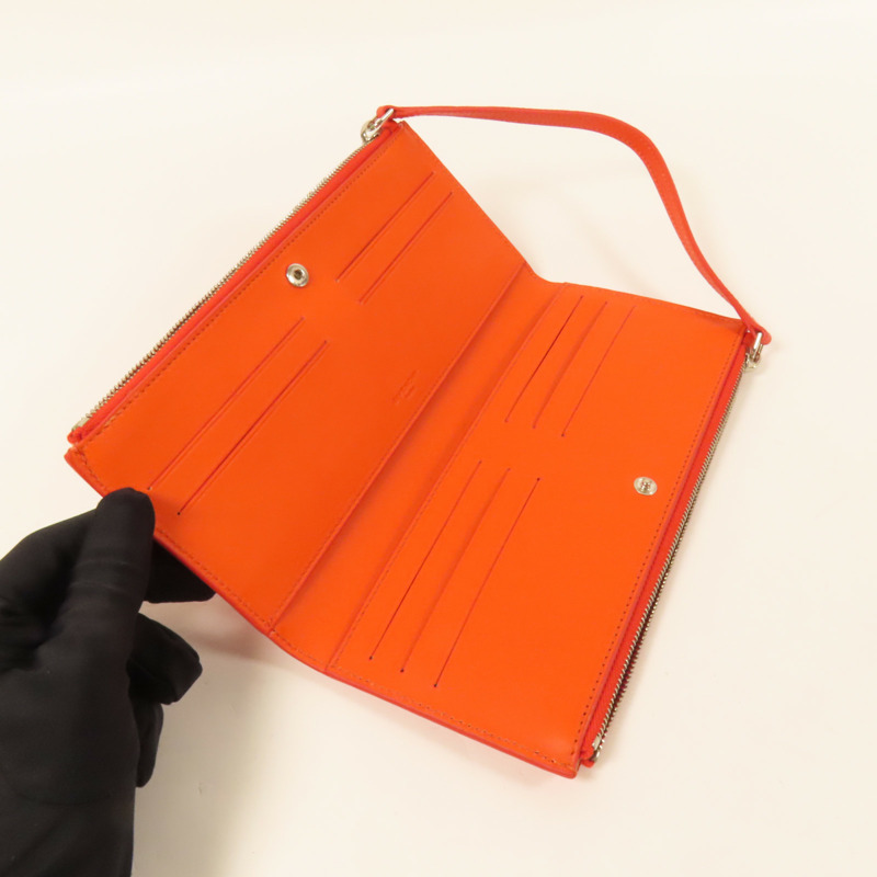 GIVENCHY 牛皮皮革Long Wallet銀扣長錢包-6