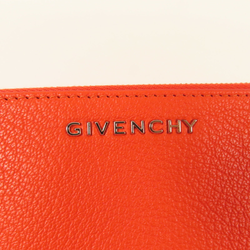 GIVENCHY 牛皮皮革Long Wallet銀扣長錢包-7