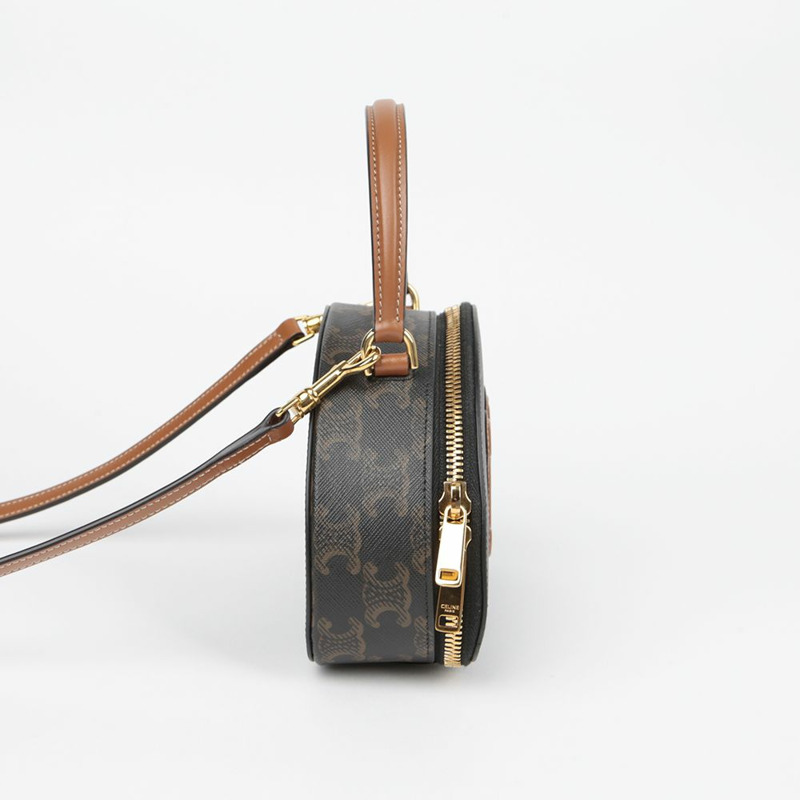 CELINE 10K642ECM 半月形手提單肩包-3