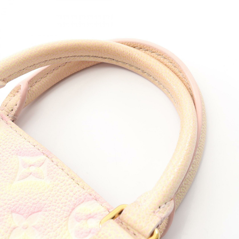 LOUIS VUITTON On the Go PM 托特斜背包 手提包 M46168 印花皮革 粉紅色-6