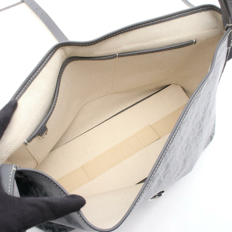 GOYARD Capetien MM 單肩斜背包 CAPETIMMLTY51CG51P 帆布皮革 灰色-2