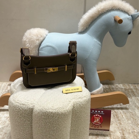 Hermes Mini Jysiere 18 /全新 / 大象灰/ 金扣