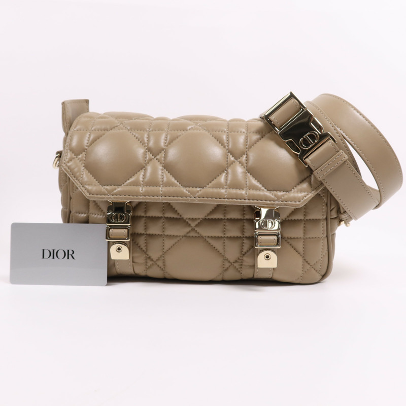 Dior 牛皮皮革DiorCamp金扣肩背袋-7