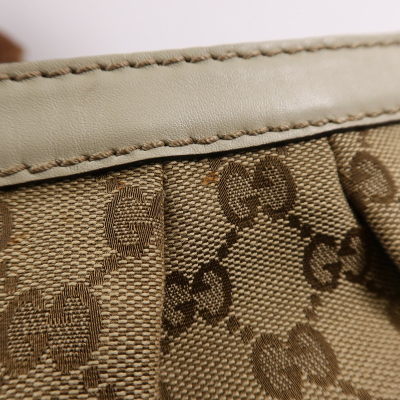 GUCCI 帆布Shoulder Bag金扣肩背袋-8