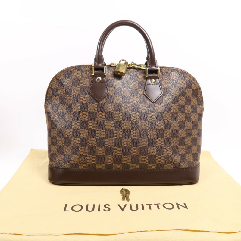 LOUIS VUITTON Damier Alma金扣手挽袋-7