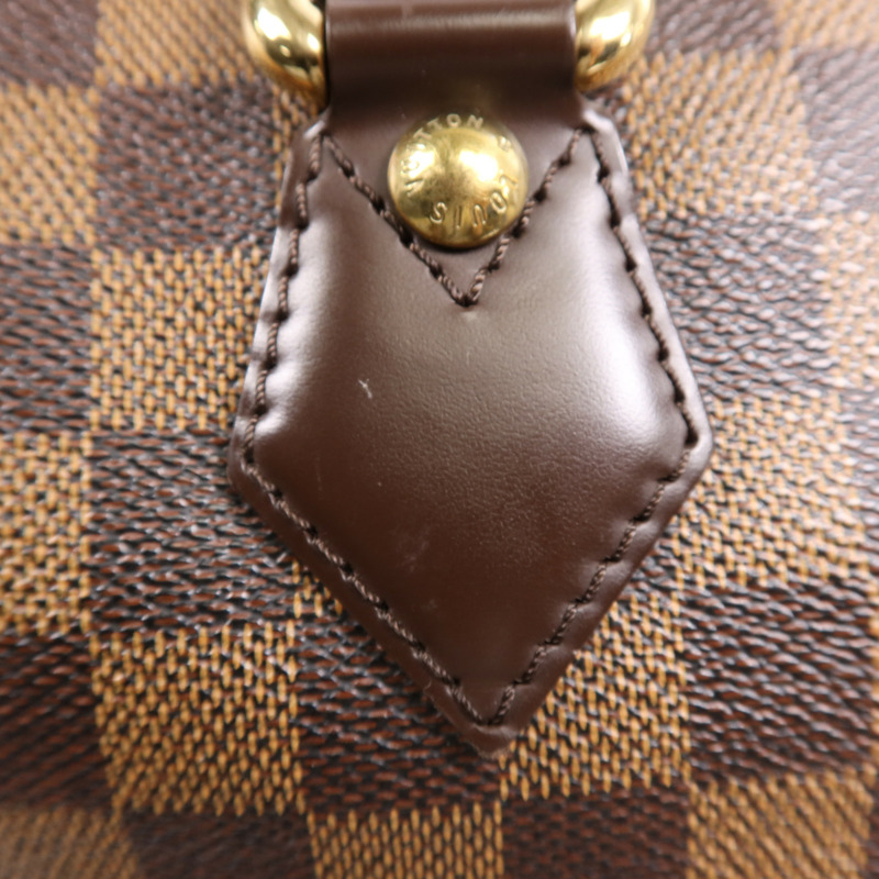 LOUIS VUITTON Damier Saleya MM金扣肩背袋/手挽袋棕色-11