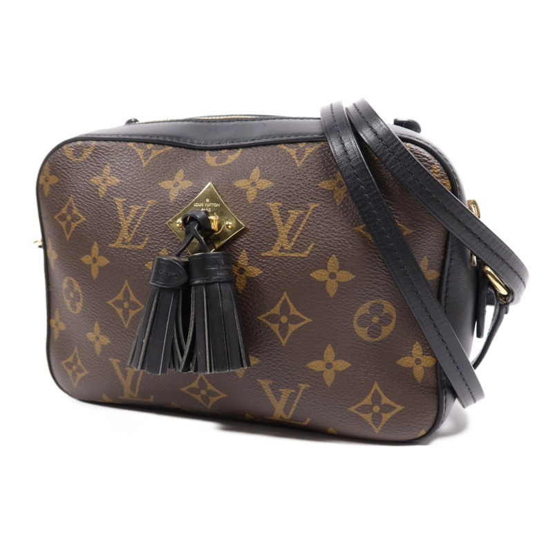 LOUIS VUITTON Monogram Saintonge金扣手挽袋棕色-2