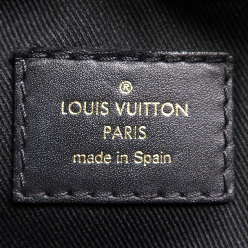 LOUIS VUITTON Monogram Saintonge金扣手挽袋棕色-6