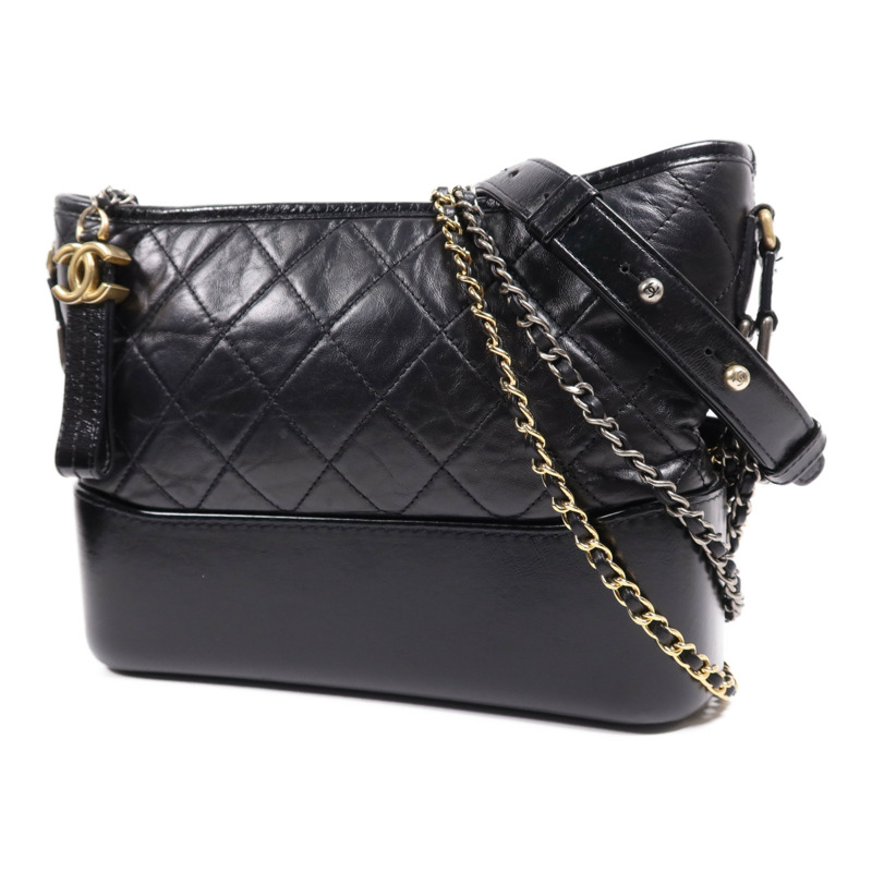 CHANEL 牛皮皮革Gabrielle Medium鏈帶肩背袋-2