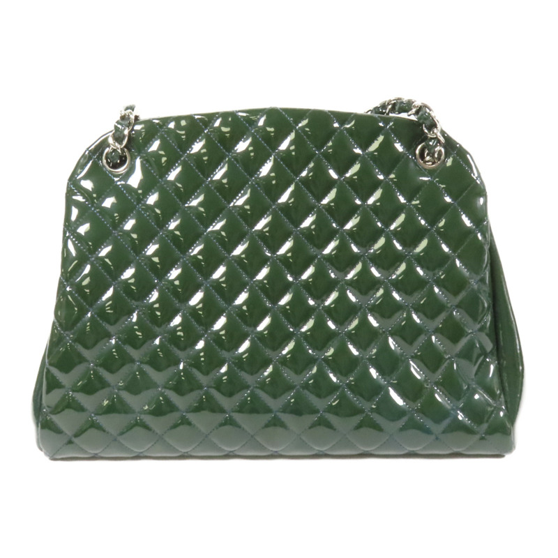 CHANEL 漆皮皮革Shoulder Bag銀扣肩背袋-1