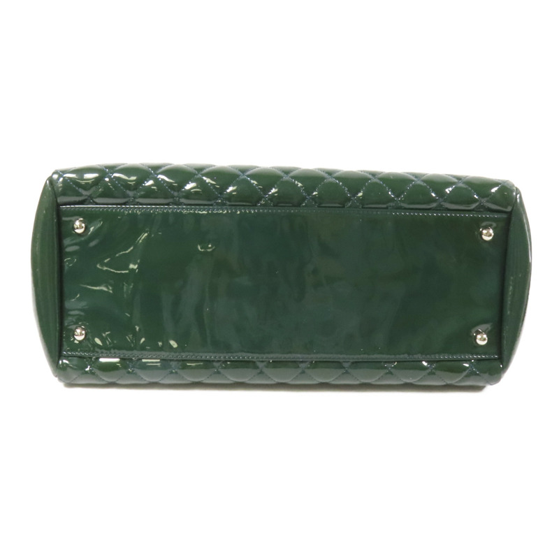 CHANEL 漆皮皮革Shoulder Bag銀扣肩背袋-3