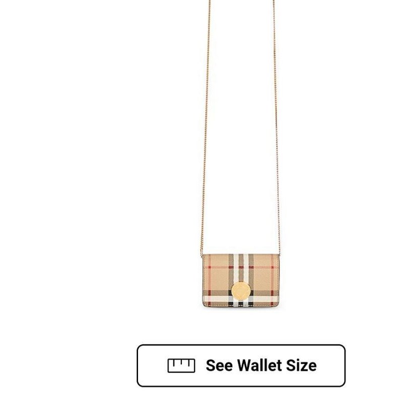 💎Han's house精品服飾💎BURBERRY 格紋 LOGO 鏈條包 小費包 零錢包 現貨 原價22300-2