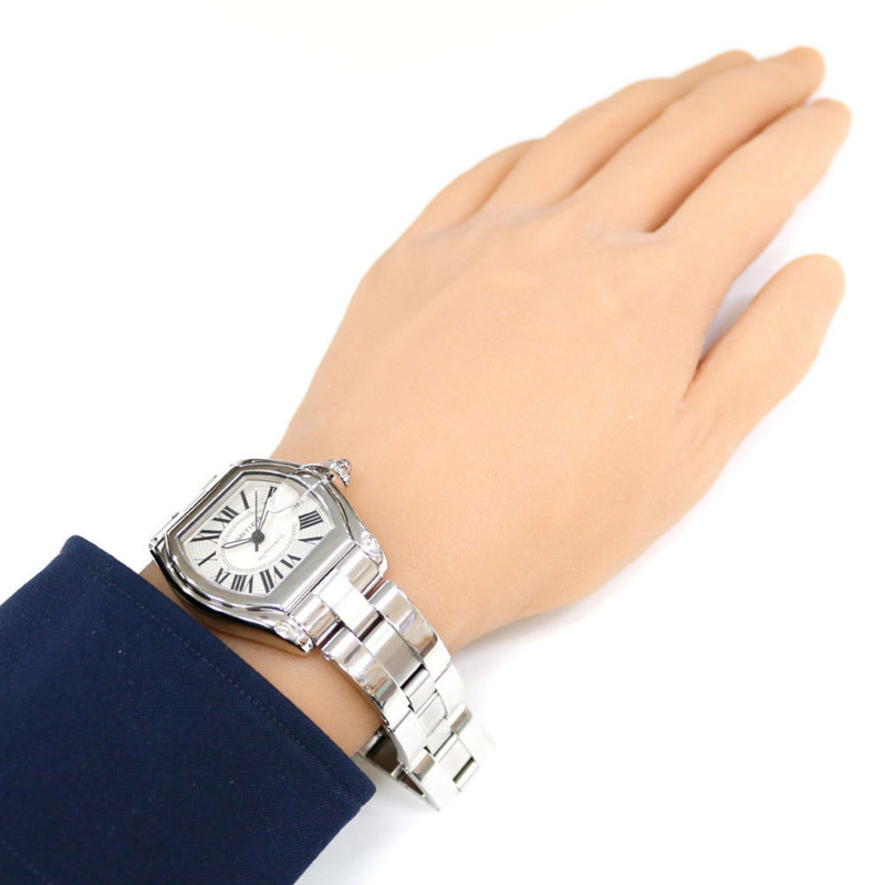 Cartier Roadster LM 腕錶,不鏽鋼,W62025V3 (2510),自動上鍊,已檢修和重新加工,男士,卡地亞-1