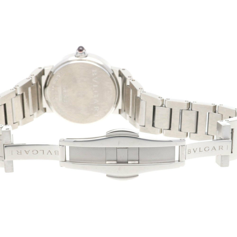 寶格麗手錶 BBL26S 不鏽鋼石英女款 BVLGARI 白色貝殼面翻新-8