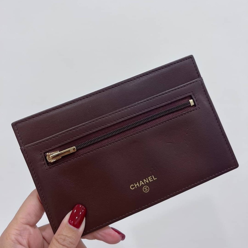 chanel 香奈兒 荔枝牛皮 皮夾 卡夾 長夾 錢包 錢夾 woc 手拿包 晚宴包-3